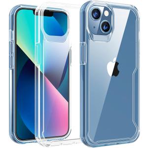 Crystal Clear iPhone 13 Case, Non-Yellowing Shockproof Protective Phone Case Slim Thin TPU Bumper Cover [Soft Anti-Scratch], 6.1 inch (Crystal Clear)