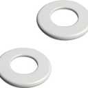 2 Pack Wall Split Flange for 2.52 Inch/64mm OD Pipe ABS Escutcheon Plate Self-Adhesive Round Plumbing Cover Plates for Water Pipe Faucet Decoration, White