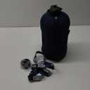 Hydro Gallon - 1 Gallon Water Bottle Jug with Insulated Sleeve and Straw Lid, Handle, Time Marker, Pocket, Shoulder Strap. Daily Intake Leakproof BPA free Large Big Bottle. 128oz (Navy Blue)