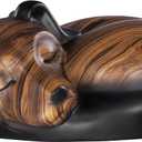 Pet Urns,Sleeping Resin Cremation Dog Urn, Dog Urns for Ashes, Small Animal Urn(Brown)