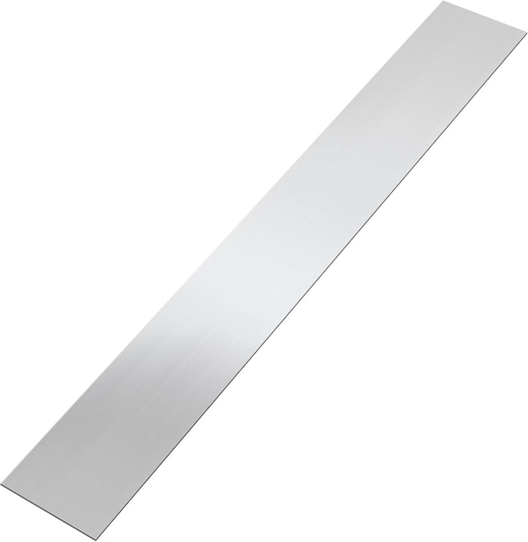 304 Brushed Stainless Steel Finishing Sheet Metal Gap Filler Trim Strip Metal Trim for Home Kitchen Tools (Silver,5 x 30 Inch)