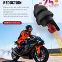 Motorcycle Ear Plugs for Wind Noise Reduction, 2 Pairs Reusable Motorcycle Accessories - Moto Earplugs, Soft Comfortable Hearing Protection for Motorbike, Touring, Racing, Riding - 25dB, Biker Gifts