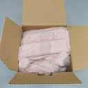 FUTEI Pink Throw Pillow Covers Set of 2, 18x18 Inch Soft Faux Rabbit Fur Striped Texture Cushion Cases, Modern Decorative Couch Pillows for Living Room Bed