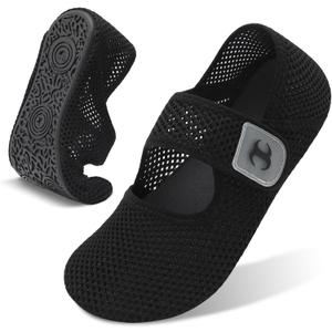 Water Shoes for Women Men Barefoot Beach Swim Aqua Socks Summer Wide Slides Sandals Quick Dry Pool River Sea Sock Shoes (11-11.5 Women/9.5-10 Men, Meshblack)
