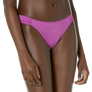 Amazon Essentials Women's Side Tab Bikini Swimsuit Bottom (Large, Violet)