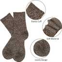 Loritta Wool Socks for Women, Winter Warm Stocking Stuffers Gifts for Women Cabin Crew Hiking Boot Socks (Large, B5-solid Color 01)