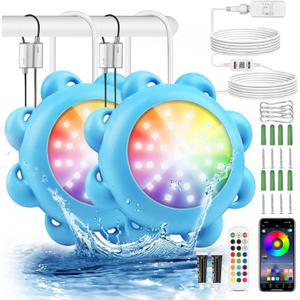 BYLIFITY LED Pool Lights, Color Changing Swimming Pool Light