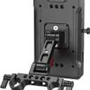 SMALLRIG V Mount Battery Adapter Plate with PD 65W USB-C Quick Charger, QC Protocol USB-A, D-TAP, 8V & 12V DC Port, 15 mm Rod Clamp and Adjustable Arm, for Sony for Canon Cameras & Camcorders