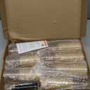 Flameless LED Candles Upgraded Realistic Flickering Flame,7Pcs Battery Operated Candles with Remote Timers,LED Pillar Candles for Home Decor,Christmas,and PartiesGold