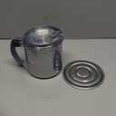 Kyraton Bacon Grease Container With Strainer, 48 oz Stainless Steel Oil Container, Pot Fat Storage With Lid, Easy Grip Handle Suitable For Storing Frying Oil And Cooking Grease 1 Silver