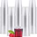 JOLLY CHEF 500 Pack Plastic Shot Glasses, 1 oz Clear Disposable Jelly Cups Reusable Perfect for Wine Tasting, Whiskey, Food Samples, Halloween, Thanksgiving Party, Wedding, Christmas