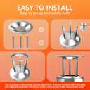 Heat Deflector for Solo Stove Mesa 5" Fire Pit, 7.5 "(D) x 5.5"(H), Maximizes Heat Radius & Redirects Warmth, 304 Stainless Steel with 3 Detachable Legs for Solo Stove Mesa Accessories