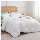 CozyLux White Queen Comforter Set, 3 Pieces Solid Breathable Quilted Boho Style Bedding Sets, Luxury Fluffy Soft Bed Set with Down Alternative Comforter for All Season (1 Comforter & 2 Pillowcases)