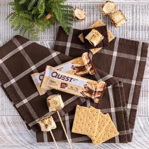 Quest Nutrition S'mores Protein Bars, 21g Protein, 1g Sugar, 4g Net Carb, Gluten Free, Keto Friendly, 4 Count, 2/13/26