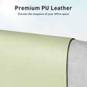 Aothia Faux Leather Desk Mat – Large Mouse Pad, Non-Slip PU Leather Blotter, Waterproof Writing Surface for Office and Home (Grass Green, 47.2" x 23.6")