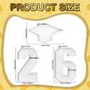 HILAVO 26 Charcuterie Numbers Fillable, 3Pcs 13.7" Graduation Cap Number Charcuterie Board Box 2026 Graduation Decorations Food Serving Tray for Class of 2026 Congrats Grad Party Decorations