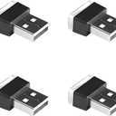 4PCS/Set USB LED Car Interior Atmosphere Lamp, Portable Mini Vehicle LED Night Light, Plug-in USB Interface Automotive Interior Ambient Lighting Kit Accessories, Universal Fit (4Colors)