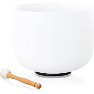 Singing Bowl 528 Hz 8 Inch C note Sound Bowls for Healing,Crystal Singing Bowls Meditation Sound, Root Chakra With O-Ring And Rubber Mallet.