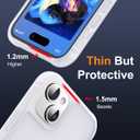 Compatible with iPhone 15 Case with Invisible Magnetic O-Ring Stand Military-Grade Phone Case for iPhone 15 6.1" [Compatible with Mag-Safe][Great Grip Feeling],Translucent