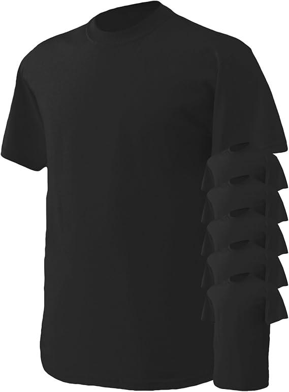 Gildan T-shirt Black 6 Pack Size L
