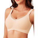 V Lace Bras for Women No Underwire Seamless Bralettes for Women Wireless Bra Soft Support Everyday T Shirt Bras, L
