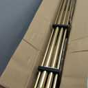 Double Curtain Rods 72-144 Inches, Warm Gold Double Window Rod, Adjustable Double Drapery Rod with Round Finials, 1-Inch Front and 5/8 Inch Back Telescoping Double Rod Curtain Rod