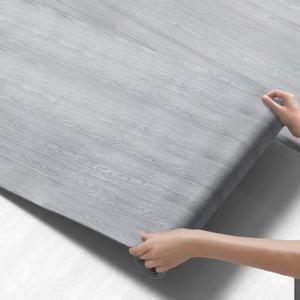 3D Peel and Stick Floor Tile Vinyl Roll Wood Plank Sticker 23"x393"/64 Sq.Ft, for Home Apartment Room Self Adhesive Easy DIY Removable Waterproof Thicken Floor Covering Gray Wood