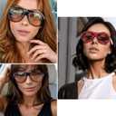 Retro Aviator Sunglasses for Women Men Trendy 70s Vintage Plastic Square Eyewear Tinted Lenses Sunnies