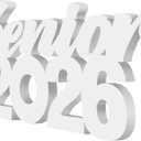 Yaomiao Senior 2026 Sign Graduation Decorations Class of 2026 Decorations Photo Prop Graduation Table Centerpieces for Senior Night Decor High School College Sign Grad Party Supplies (White)