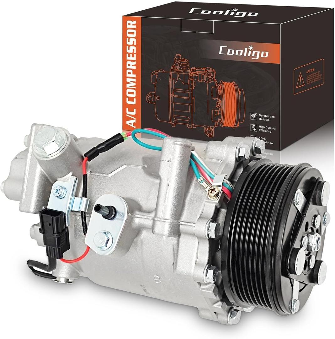 CO 4920AC AC Compressor with Clutch Compatible for Honda Civic 2012-2015,CR-V 2007-2014, Acura RDX 2007-2012, with A/C Clutch, AC Compressor, Replaces 38810RWCA01, 38810RZYA01, 38924R