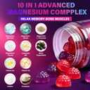 Magnesium Glycinate Gummies 1000mg, Sugar Free, Magnesium Supplements for Men & Women, with L-Theanine, Vitamin D3 B6 & CoQ10 for Sleep, Calm & Relaxation Support, 120 Gummies Mixed Berry