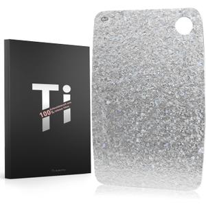 Titanium Cutting Board, 100% Pure Titanium Chopping Board for Kitchen with EPA Certified, Antibacterial Cutting Boards for Outdoor Cooking, Dishwasher Safe (12"x8")