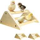 Chicken Toys, Roosting Bars for Chicks in Coop and Brooder, Wooden Chicken Perch, Coop Accessories for Large Bird, Baby Chicks, Parrot, 2 Pack