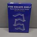 Fire Escape Wall Shelf - Modern City Style 4-Tier Corner Wall Shelves, Easy to Install Metal Ladder Shelf for Figures, New York Decorative Shelves for Bathroom, Living Room & Home Decor,Black