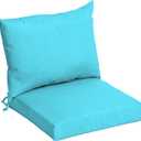 Arden Outdoor Dining Chair Cushion, 21 x 21, Rain-Proof, Fade Resistant 21 x 21, Pool Blue Leala
