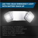Ciata 6 Pack Black Led Emergency Lights with Battery Backup, for Home Power Failure, Hardwired with Adjustable Heads, Backup Battery, Emergency Lights for Business, Indoor Emergency Lights