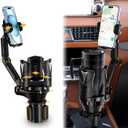 Phone Holders for Your Car, Adjustable Car Cup Holder Expander with Rubber Grip, Secure Hold, Multi-Scenario Use for Drivers, Commuters & Road Trips, Universal Fit for Up to 5.31'' Drinks/Mugs/Foods