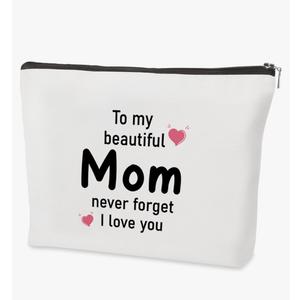 2 x Personalized Mom Gifts from Daughter Son,Presents for Mom,Mom Birthday Gifts,Mother's Day Presents,Cosmetic Bag,Sister Mothers Day Gift Ideas,Mom Gifts for Christmas,Mother's Day Gifts for Mom