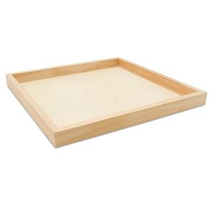 Wood Canvas Panel Cradled 10 x 10 inch, Pack of 3 Blank Framed Wood Signs for Painting, Shadow Box, & Tray Crafts, by Woodpeckers