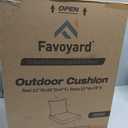 Favoyard Outdoor Seat Cushion Set 22 x 24 Inch Waterproof & Fade Resistant Patio Furniture Cushions with Removable Cover Deep Seat & Back Cushion with Handle and Adjustable Straps for Chair Sofa Couch (Beige)