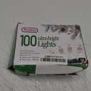 PREXTEX 100 Count Clear Christmas Lights - 20 ft Ultra Bright String Lights with Green Wire for Indoor and Outdoor Use, Christmas Trees, Holidays, Patios and Garden