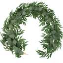 Trimgrace 1 Pack Thick Artificial Eucalyptus Garland 6.1FT Faux Greenery Garland for Wedding Backdrop Table Runner Centerpiece DIY Wreath Decor