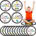 Tinideya 12 Pcs Kids Carpet Circle Seats for Class 16 Inch Round Classroom Rug Floor Cushions Soft First Day of School Educational Mat Non Slip Back to School Learning Playing Areas(Positive)