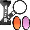 DIVEVOLK Expansion clamp for seatouch 4 max housing Including Red Filter/Purple Filter +Clamp+Conversion Ring