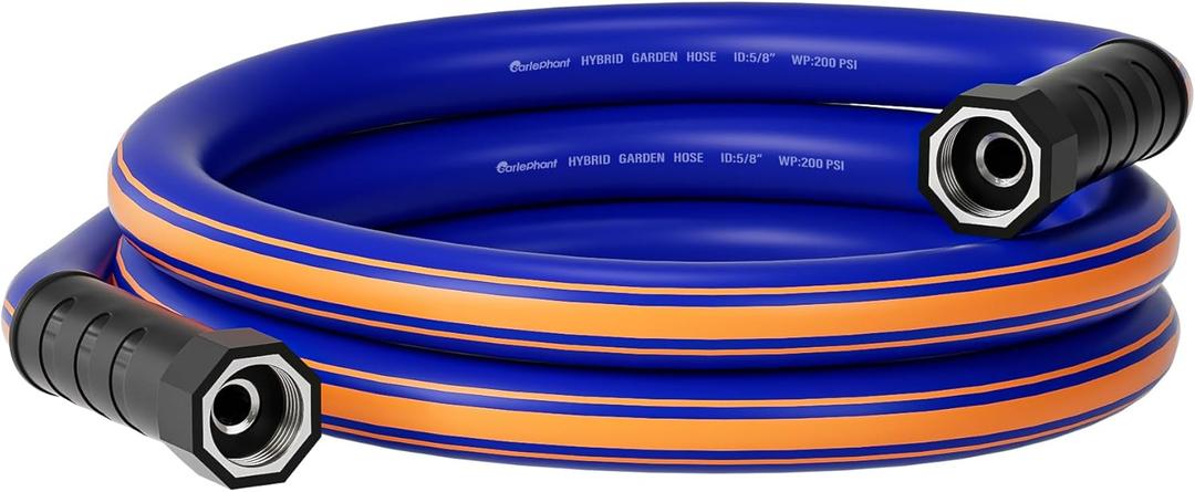 short garden hose 6 feet x 5/8Inch, Female to Female Hose with Swivel Handle, Heavy Duty, Flexible, Sturdy, Lightweight, Double Females Fittings, Ideal for Hose Reel