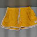 Men's 3.5"-4.5" Inseam Retro Athletic Workout Shorts with Pockets for Bodybuilding, Training, Running (Orange, S)