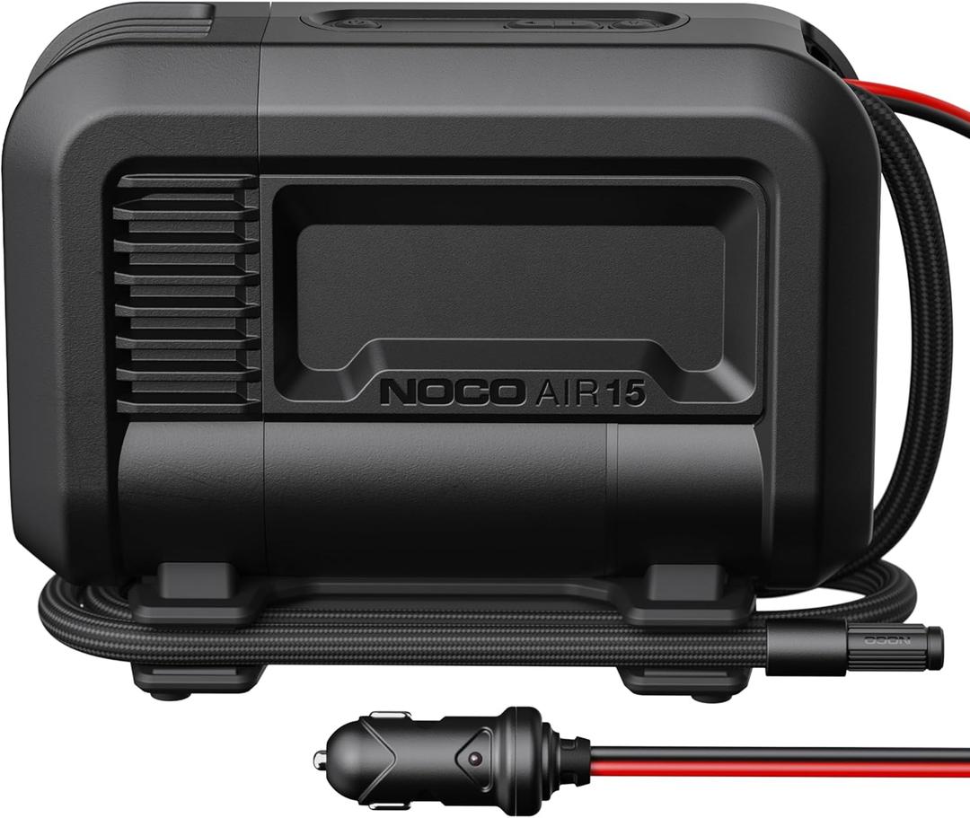 NOCO AIR15: UltraFast 15A Tire Inflator - 12V Portable Air Compressor Pump – 44 SLPM Airflow Inflates 0–40 PSI in 2.9 Minutes – Digital Gauge + Auto-Shutoff