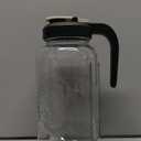 AOZITA 64 oz Glass Pitcher with Lid - 2 Quart Mason Jar Pitcher with Filter Lid, Wide Mouth Jar Leak-proof Water Jug, Heavy Duty Glass Container for Water, Juice, Milk, Tea, Iced Coffee, and Drinks (Black)