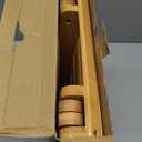 Lawei Bamboo Folding Step Stool - 12 Inch Bamboo Shower Bench Stool Spa Bath Seat Chairs for Shower, Leg Shaving and Foot Rest