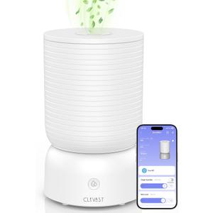 CLEVAST Smart Humidifiers for Bedroom - 1 Gal/4L Cool Mist Top Fill Humidifier with Essential Oil Diffuser, Quiet Operation for Baby Nursery, Home, Office, Room, Works with Alexa/Google Assistant (Large)